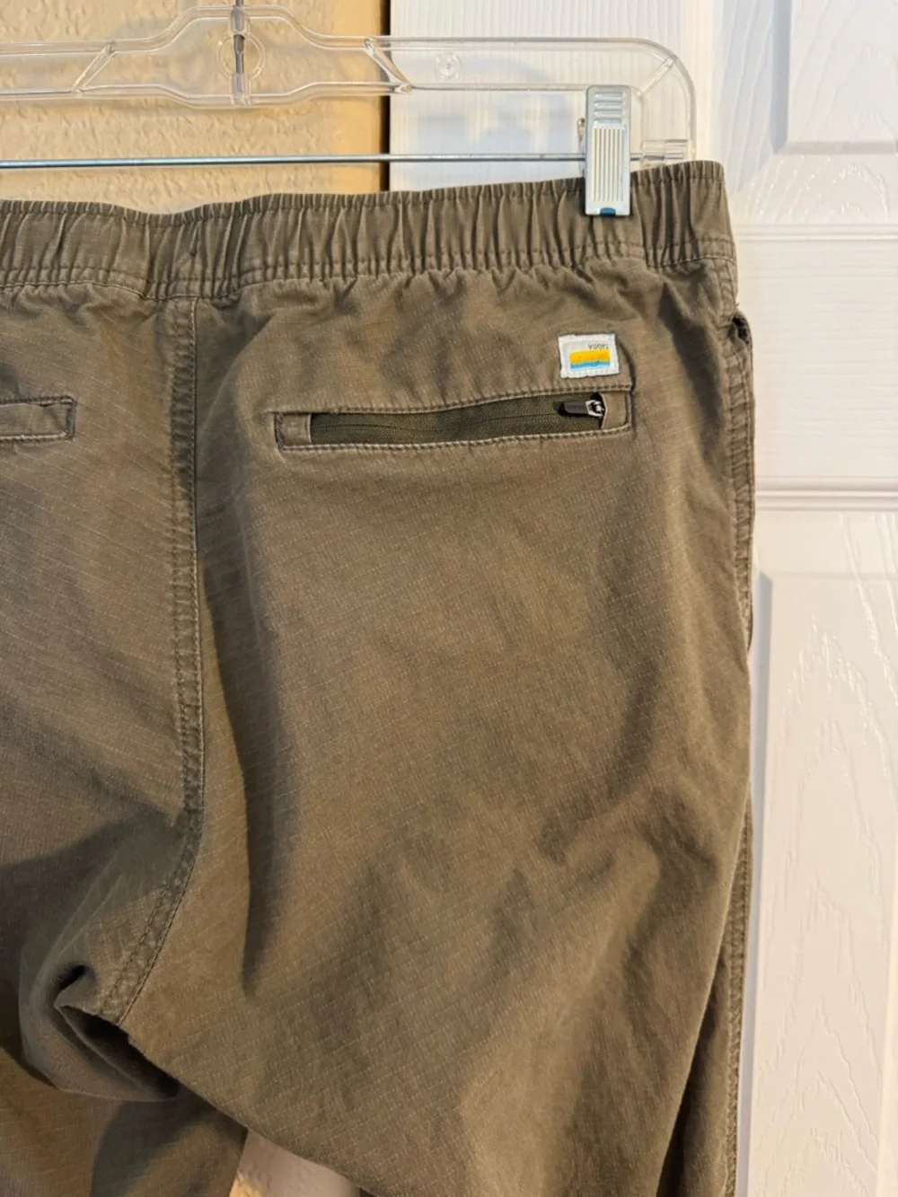 Vuori Ripstop Climber Pant Army Green Drawstring Hiking S